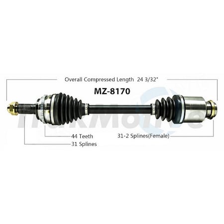 Surtrack Axle Cv Axle Shaft, Mz-8170 MZ-8170